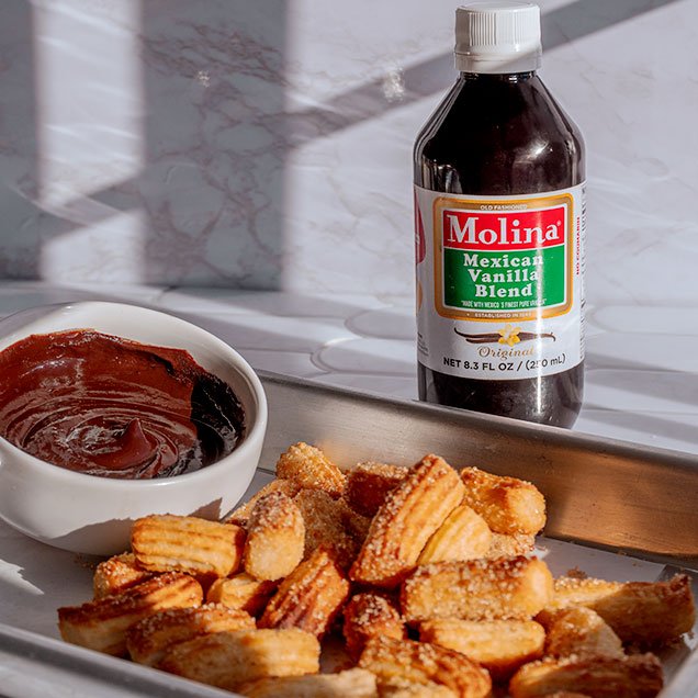 BITES DE CHURRO EN AIR FRYER CON CHOCOLATE