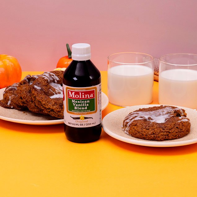 GALLETAS DE CALABAZA CON STREUSEL Y GLASEADO DE VAINILLA