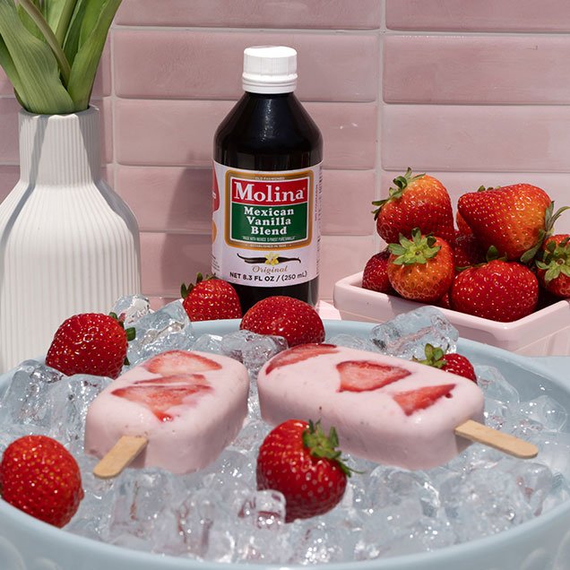 PALETAS DE FRESA CREMOSAS