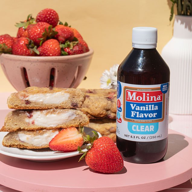 GALLETAS RELLENAS DE QUESO CREMA Y FRESAS